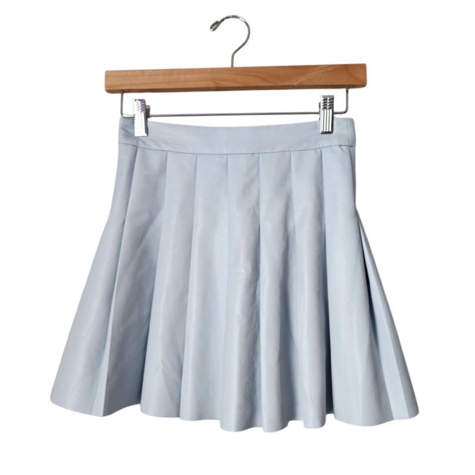 Aritzia Sunday Best Olive Micro Pleated Skirt Snowmelt Blue Tenniscore Preppy 0